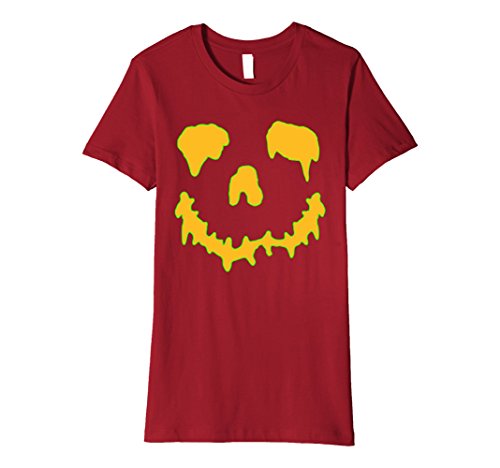 Neon Scary Pumpkin Face Shirt Trick-O-Treat Costume Shirt