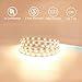 HitLights LED Strip Lights Warm White 3000K, 10ft Standard Density 12V Tape Light, 180LEDs, 330 Lumens/ft, 3 Watt/ft, IP30, Lighting for Cabinet, Bedroom, Kitchen, UL-Listed(Power Source Not Included)