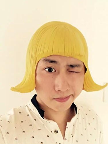 Yellow CD Latex Wig For Cosplay Mask Festival Halloween Dance Party Costume