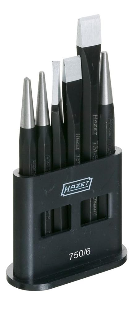 HAZET 750/6 Centre Chisel Drift Punch Set - Multi-Colour
