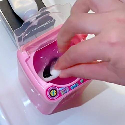 TTbuy 2019 New Makeup Brush Cleaner Device Simulation Automatic Cleaning Washing Machine Mini Toy,Electric Makeup Brush Spinner Cleaning Machine Cleanse Cosmetics, Dusts Washer,Pink (B) - Thumbnail 3