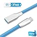3Pack Elktry(TM)6Ft Fast Charging Cable Data Transfering Charger for Samsung Galaxy S7 S6 Edge Note 5 4 3 LG HTC and More Android Smartphones(Baby Blue)