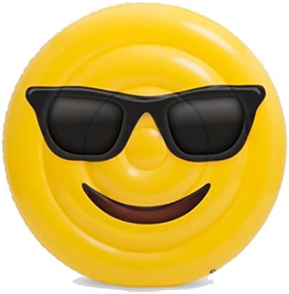 BH Inflatables: Giant Emoji Cool Sunglasses Inflatable Pool Float Raft, 5 Feet