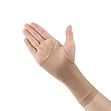 Huluwa Wrist Support Ultra-thin Medical Grade Breathable Wrist Sleeve with Carpal Tunnel, Beige, M