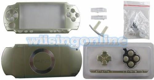 PSP Replacement Housing Shell Case with Button Set for SONY PSP 2000 (PSP Slim) Gold