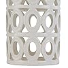 Amazon Brand – Stone & Beam Ceramic Geometric Cut-Out Table Desk Lamp With LED Light Bulb, 18.3"H, White