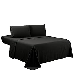 Sfoothome Queen Sheets Set - Black Hotel Luxury