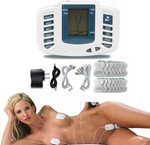 Comesee Electrical Muscle Stimulator Massager 4-Way Acupuncture Therapy Cure Machine Full Body Massager Pain Relief Acupuncture Back