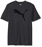 PUMA Men's Big Cat Graphic T-Shirt, Dark Gray Heather/Puma Black, Large
