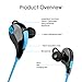 APEKX B2 Wireless Bluetooth Headphones, Lightweight Earbuds, Sports Headset, Running Jogging Gym Workout with Mic for iOS, Android, MP3 and More(Blue)