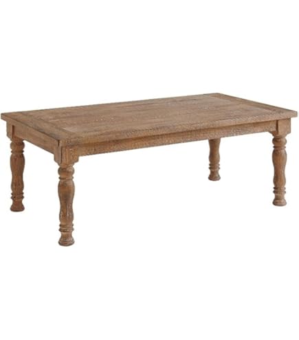Amazon.com: Highland Turned Leg Coffee Table, 52x28 : Home & Kitchen