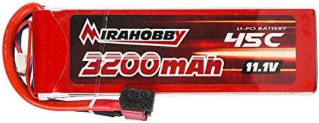 Mirahobby LiPo Battery Pack 3200mAh 11.1V 45C 3S with T Plug for RC FPV Drone Airplane
