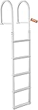 VEVOR Removable Dock Ladder 5 Steps, 500Lbs Load