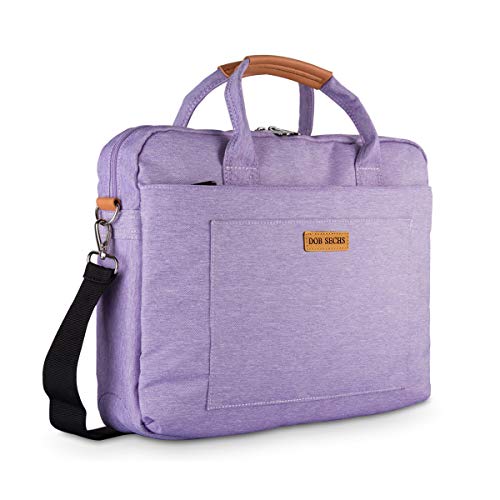 DOB SECHS DOB SECHS Laptop shoulder handbag for Dell Alienware, MacBook, Lenovo and HP 17 inches to 17.3 inches Purple