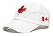 Canada Dad Hat Canadian Maple Leaf Cap Flag Embroidered Unisex Adult (White)