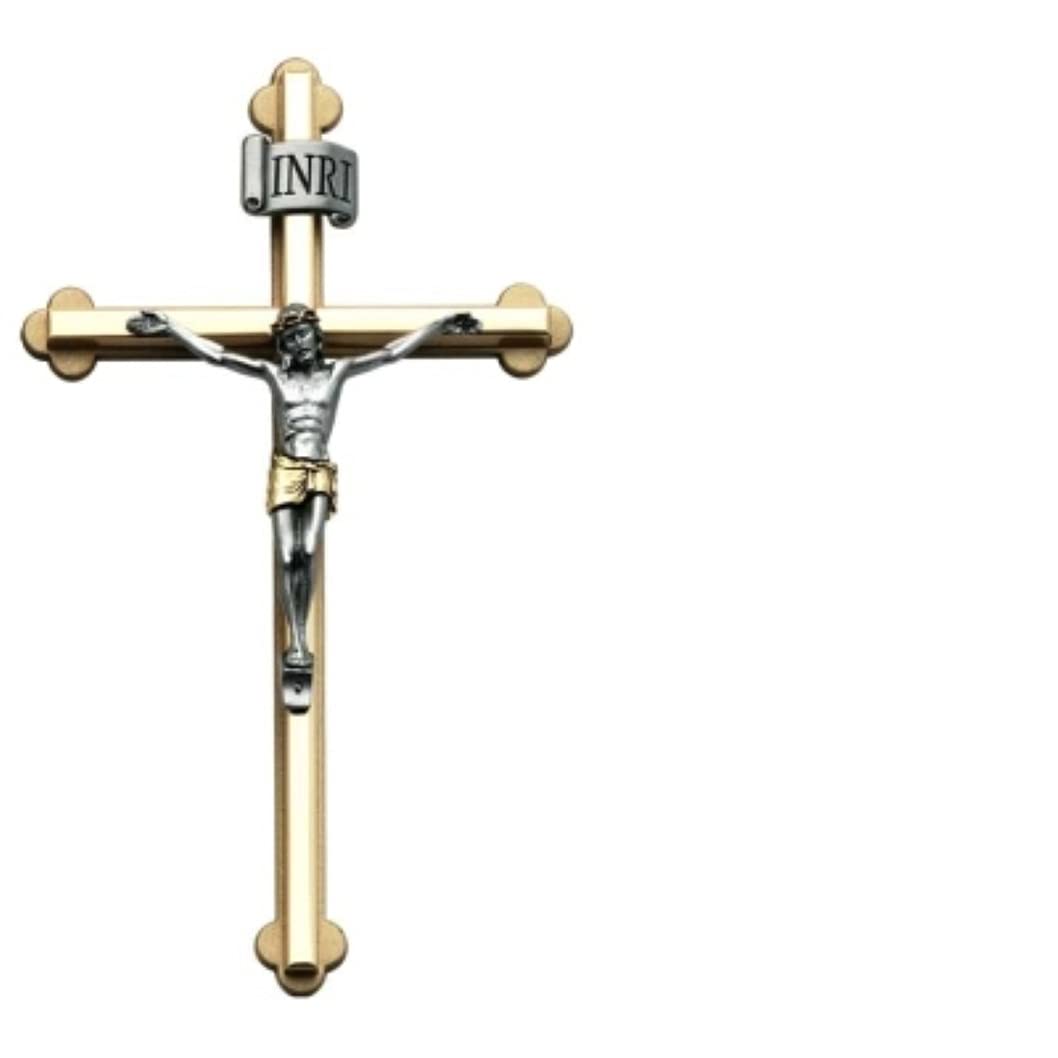 Cathedral Art NC330 Metal Cross with 2-Tone Figure, 8-Inch