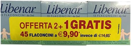 Libenar Saline 15 vials from 5ml Promo 3x2