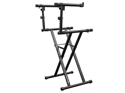 Odyssey LTBXS2 Two Tier X-Stand: Heavy-Duty Double Braced Dj Coffin / Keyboard Stand
