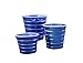 Set of 3 Galvanized Metal Bucket Planters Flower Pots Containers Decorative for Home Indoor Outdoor Garden Accessories Blue color is electrostatic, enamel baked over galvanized