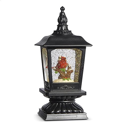 RAZ Imports Cardinal on Branch Lighted Water Lantern, 10.5inch Height, Christmas Decor, Holiday