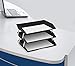 Acrimet Facility 3 Tier Letter Tray, Side Load, Letter Size/A4, Desktop File Organizer, Plastic (Black Color)