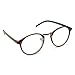 PenSee Vintage Inspired Eyeglasses Frame Round Circle Clear Lens Glasses (Tea brown)