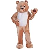 Lormaka Plush Honey Bear Mascot Costume Bear Cub Outfit Teddy Suit Adult
