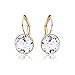 MYJS Bella Earrings with 4 Crt Clear Swarovski Crystals Gold Plated