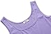 Herou Women Summer Beach Casual Flared Midi Tank Dress (Medium, Lavender)