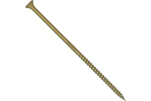 JAKE SALES #10 x 6" Bronze Star Exterior Coated Wood Screw Torx/Star Drive Head (1 Pound - 32 Approx. Screw Count) - Multipurpose Exterior Coated Torx/Star Drive Wood Screws
