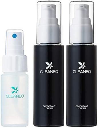 Amazon 医薬部外品 クリアネオ Cleaneo 薬用デオドラント わきがクリーム 2本 クリアネオ Cleaneo 衣類についたニオイを強力消臭 衣類用消臭スプレー 携帯用 30ml 1本 付きのお得セット クリアネオ Cleaneo ビューティー 通販