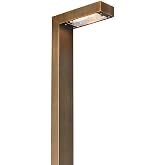 VOLT 12V Wide Modernelle Brass Path Light (Bronze) | Low Voltage, Ideal for Contemporary Homes, Illuminates Outdoor Pathway Walkway Garden Driveway or Patio