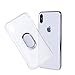 SPHLEAN iPhone X case,with Ring Holder Kickstand Function, 360 Degree Rotating Ring Holder Grip Case with Magnetic Car Mount Soft TPU Cover for iPhone 10 (Transparent)