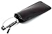 Calabria Mens Half Slip Soft Slip In Eyeglass Case in Black, Small