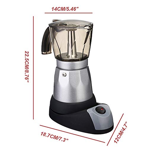 TRS Tragbare elektrische Kaffeemaschine Espresso italienischen Mokka-Maschine Espressokocher Elektro Moka Pot (Color… – Bild 3