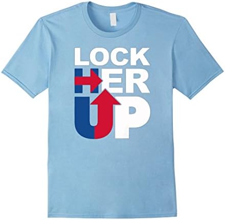 Men's Lock her up. Hillary for Prison (for Anti Hillary) Medium Baby Blue