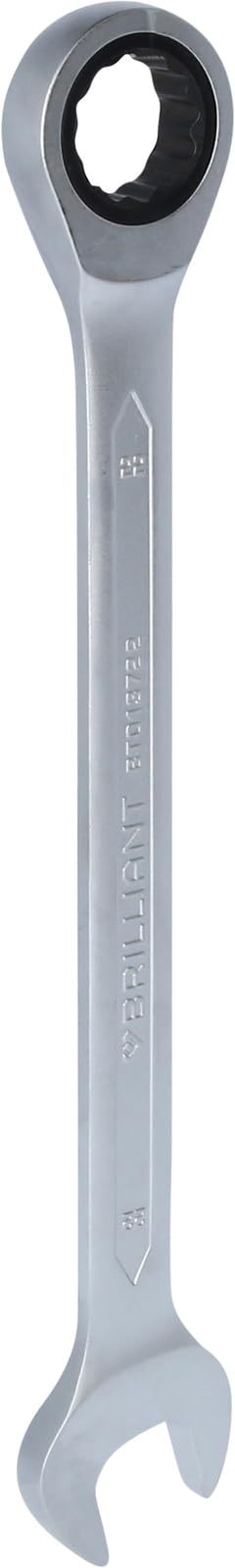 BRILLIANT TOOLS BT013722 Ratchet Ring Spanner, 22 mm [Powered by KS Tools]