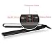 Jinri 1 Inch Professional Travel Hair Straightener with Dual Voltage, Digital Anti Static Ceramic Tourmaline Flat Iron with LED Display Black