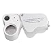 Eye Loupe Jewelry Loupe Illuminated Jeweler's 30X 60X LED Lighted High-Power Eye Loupe Jewelry Magnifier for Gems Jewelry Rocks Stamps Coins Watches Hobbies