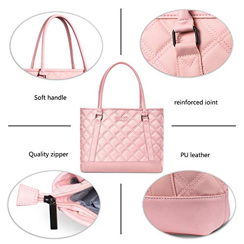 image for Laptop Tote Bag DTBG 15.6 Inch Women Shoulder Bag Canvas Briefcase Cas