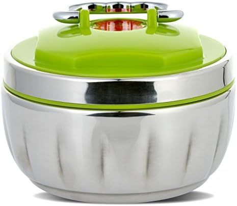 Two Tier Stainless Steel Bento Box, Insulated Food Container, Meal Prep Lunchbox (Green)