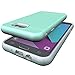 for Samsung Galaxy J7V J7 V Case, J7 Perx / J7 Sky Pro / J7 Prime/Halo / J7 2017 Case, OEAGO [Card Slot] [Brushed Texture] Heavy Duty Hybrid Dual Layer Wallet Case Cover with Kickstand - Mint