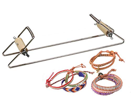 Pssopp Bead Loom Kit Metal Frame DIY Beading Loom for Necklace and Bracelet Jewelry Crafting
