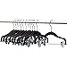 Home-it 12 Pack Baby Hangers with Clips Black Baby Clothes Hangers Velvet Hangers use for Skirt Hangers Clothes Hanger Pants Hangers Ultra Thin No Slip Kids Hangers