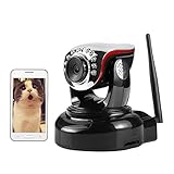 Wireless IP Camera, Nexgadget 720P WiFi Security Camera with Two-Way Audio, Motion Detection Built-in Alarm Jack, IR-CUT Night Vision, Baby Pet Video Monitor Nanny Cam, Home Surveillance Camera, Black