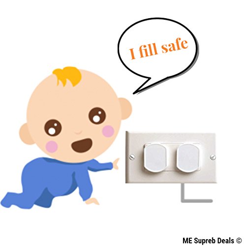 40 Count Premium Quality Childproof Outlet Covers – VALUE PACK – New & Improved Plastic Baby Proofing Caps – Durable & Steady – Pack Of 40 Plugs