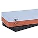 GWHOLE 240/800 Grit Two-Sided Knife Sharpening Stone Whetstone with Base