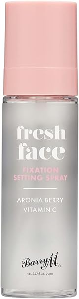 Barry M Fresh Face Fixation Makeup Setting Spray Aronia Berry Vitamin C Clear