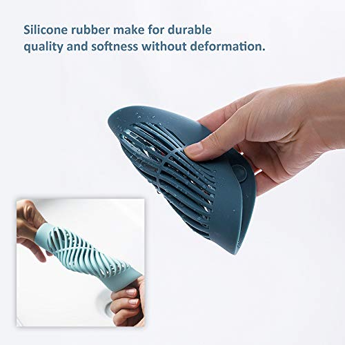 ZOCONE 4 Pack Silicone Hair Catcher Shower Drain Protector Hair Trap Drain Stopper Cover Filter for Bathroom Kitchen Bathtub