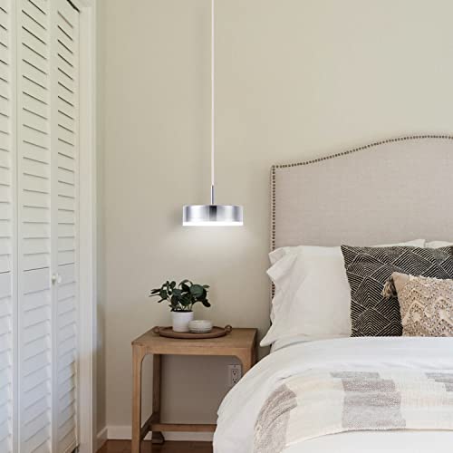 Modern LED Pendant Light, Mini LED Pendant Lighting Fixture with Chrome